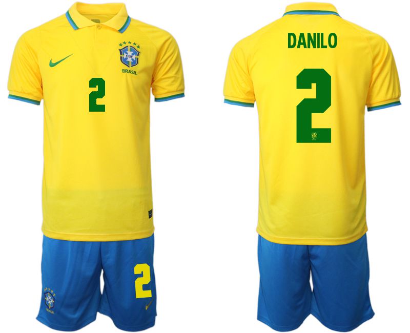 Cheap Men 2022 World Cup National Team Brazil home yellow 2 Soccer Jersey